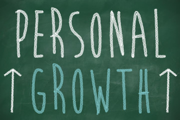 Personal growth phrase handwritten