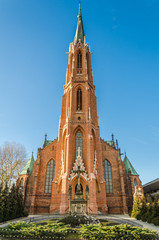 Obraz premium Kościół wniebowzięcia Najświętszej Maryi Panny w Bielawie