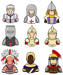 Ancient warrior icon collection set 2