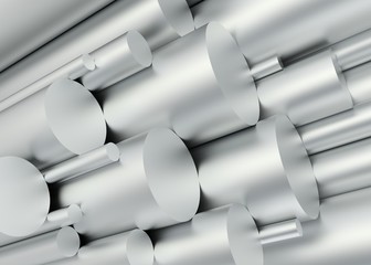 Aluminium Rohre aufsteigend voll © alperdostal
