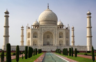 View of famous Taj Mahal in India