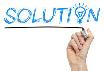 Solution on whiteboard