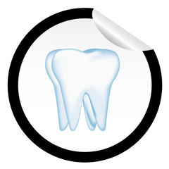 sticker icon web button with tooth