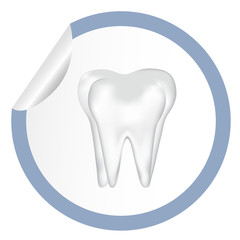 sticker icon web button with tooth