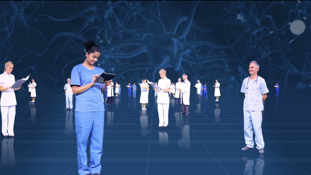 3D Fly Through Montage Medical Professionals