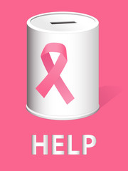 Donation can for breast cancer research and prevention