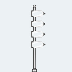 Obraz premium empty urban arrow boards on column