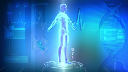 CG Digital 3D Graphics Three Dimensional Male Medical Research - Powered by Adobe