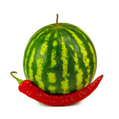 watermelon and pepper isolate