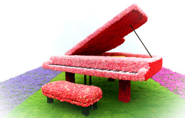 Piano on grass