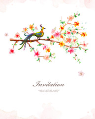 Flower watercolor card