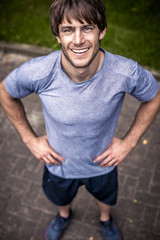 portrait of an athletic, healthy man