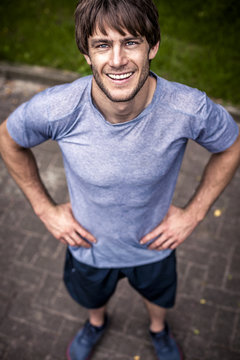 portrait of an athletic, healthy man