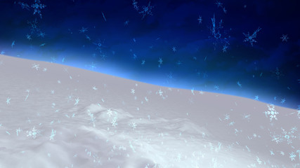 snowflake background blue sky
