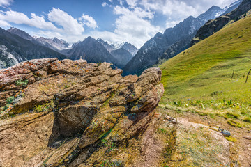 Fototapeta na wymiar mountain peaks landscape stone Central Asia Kazakhstan
