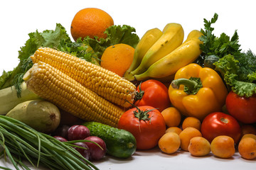 Fototapeta na wymiar vegetables and fruits