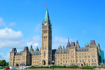 Fototapeta na wymiar Ottawa Parliament Hill budynek