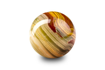 Ball of the semiprecious stone agate