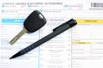 Constat amiable d'accident automobile