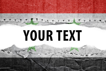 Syria flag with text space.