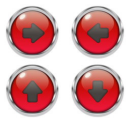 Music sound icons - red