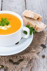 Bowl of Pumpkin Creme Soup