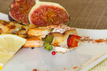 brochette de poissons