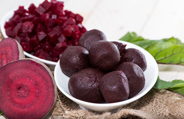 Portion of pickled Beetroot