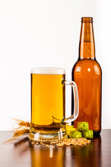 mug of beer on table