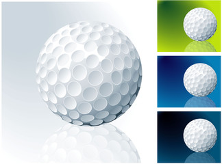 Golf ball. Vector.