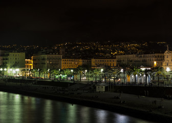 Obraz na płótnie Canvas Nice,France - Promenadede Anglais by night