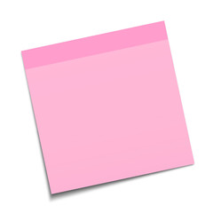Pink sticky note with drop shadow, EPS 10