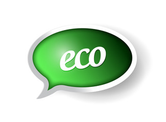 eco message bubble illustration design
