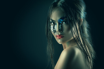 Naklejka premium asian model