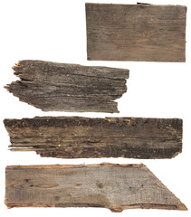 Four old wooden boards.  Wood plank,