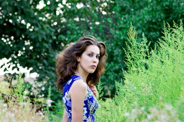 Girl in a lilac dress