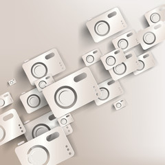 paper background with photo camera web icon,flat design