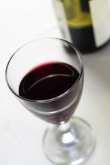 Glass of red wine