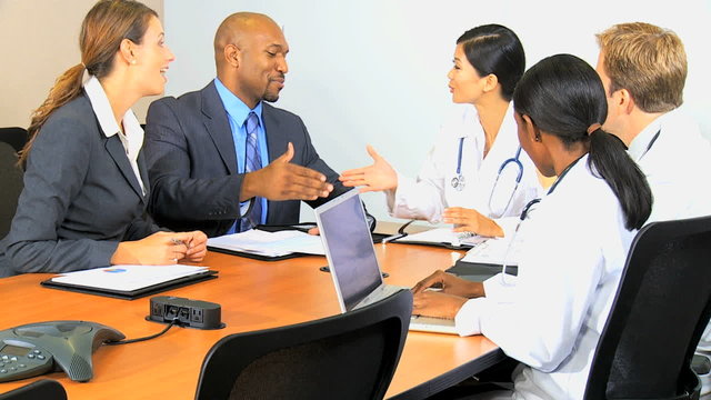 Hospital Doctors Meeting Financial Consultant