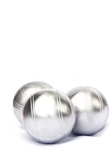Cercles muraux Sports de balle Pétanque sur fond blanc