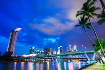 Naklejka premium Singapore city skyline