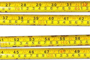 Cartridges meters on white background
