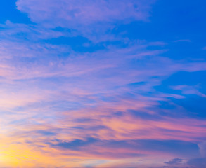 Cloudscape during sunset