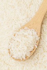 White rice and teaspoon