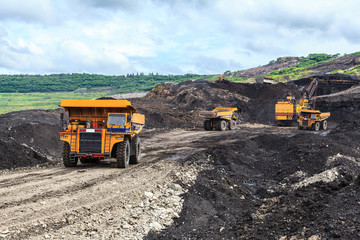 Truck and Electric Shovel in Open Pit