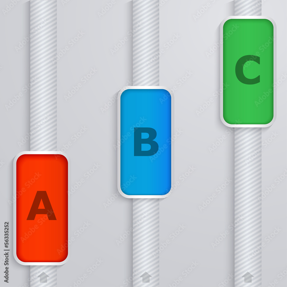 Poster striped columns with tabs growth. elements of infographics