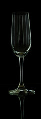 Wine glass in blackdrop
