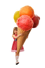 Little girl and greatest ice cream