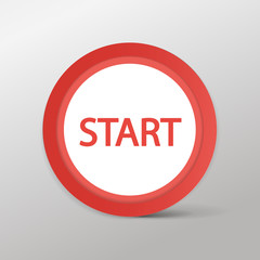 Red button Start web icon