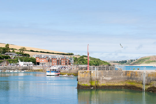 Padstow harbour and harbour seawall.